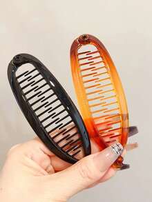 2件套梳状波浪发夹，沙滩派对马尾发夹，发髻固定器，香蕉发夹，返校发型