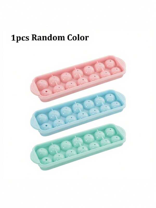 Small Ice Ball With Lid Dual-Layer Plastic Box, Ice Cube Tray Round Shape Ice Maker, Ice Mold