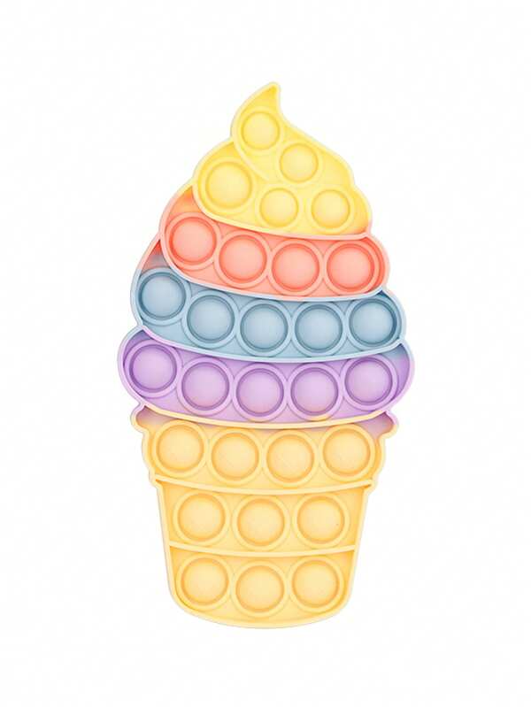 Colorful Ice Cream Bubble Stress Relief Fidget Toy, Popular Bubble Popping Toy For Adults And Kids, Party Game Decor Gift For Christmas, Halloween, Relaxation Toy, Fun Pushing And Fashionable Game For Children And Grown-Ups