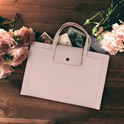 笔记本电脑保护套，防水皮革笔记本电脑公文包，超薄PC便携包