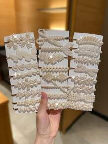 8 buc agrafe de păr cu perle artificiale și strasuri în culori mixte pentru femei, design versatil și elegant, potrivite pentru purtare zilnică casuală, agrafe cu gheare, agrafe de păr, articole școlare, accesorii de păr cu perle
