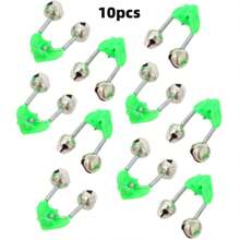 12pcs/Set: 6 Adjustable Aluminum Alloy Telescopic Fishing Rod Holder Racks & 6 Loud Dual Alert Fishing Bite Alarms, Outdoor Fishing Gear