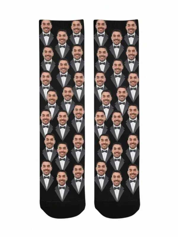زوج واحد من الجوارب المصممة حسب الطلب للبدلة الرسمية (بدون كعب أسود)، جوارب مصممة حسب الطلب للأزواج، هدايا تخرج، جوارب مصممة حسب الطلب ذات ياقة عالية كهدايا للرجال، جوارب رياضية، جوارب رياضية مصممة حسب الطلب، هدايا عيد ميلاد مصممة حسب الطلب كهدايا عيد الحب، جوارب رجالية حديثة