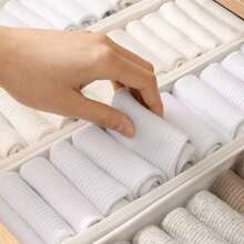 1/3/6 Packs Foldable Cloth Storage Box Closet Dresser Drawer Organizer Fabric Baskets Bins Containers Divider For Baby Clothes Underwear Bras Socks Lingerie Clothing