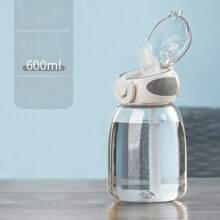 Botella de agua portátil a prueba de fugas - Diseño lindo y compacto para hombres y mujeres, plástico libre de PVC, ideal para actividades al aire libre y viajes. Botella con diseño de escala de tiempo de alta calidad para hombres y mujeres, de plástico transparente a prueba de fugas
