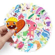50 piezas Pegatinas de dibujos animados de amigos de los árboles divertidos, calcomanías de vinilo lindas y estéticas para botellas de agua, computadoras portátiles, teléfonos, patinetas, guitarras, equipaje, libros de recortes, cascos, bicicletas, motocicletas, automóviles, mochilas, decoración de fiestas de Halloween, Navidad, Acción de Gracias y Pascua