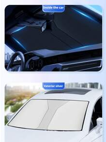 Parasol plegable para parabrisas, visera solar delantera, bloquea los rayos UV para mantener tu coche fresco, tablero de protección solar universal y grueso para sombrear y enfriar el interior del coche