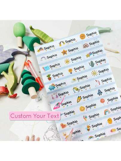 60pcs /120pcs/ 180pcs /240pcs Custom Name Tag Sticker Customize Stickers Labels Children School Stationery Water Bottle Pencil Baby Shower Family Decorations Gifts Winter Eve Gifts Back To School Winter Gift Ideas Boy Girl Valentine's Day, Letter, Ornamental, Adhesive, Exquisite, Stylish, Modern, Casual, Custom, Personalized, Unique, Customized, Ideal Gifts For Him, Ideal Gifts For Her, Son, Daughter