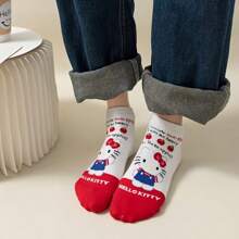 Sanrio 5 Pairs Of Random Sanrio Hello Kitty Culomi Socks Casual And Versatile For Everyday Wear Youth Socks Low Vamp Summer Short Tube Socks No Show Socks