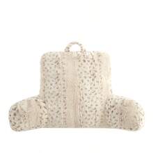 Faux Fur Backrest Pillow For Adults 23x 30 Snow Leopard - 1 - View 1