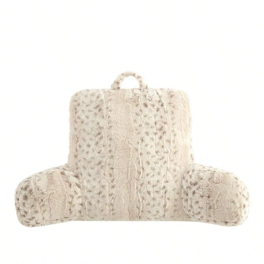 Faux Fur Backrest Pillow For Adults 23x 30 Snow Leopard - 1 - View 1