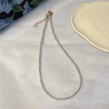 1pc Summer Floral Beaded Pearl Necklace, Delicate Jewelry Design Necklace, Women Choker Necklace