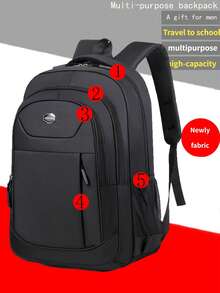 背包男士简约一体式大容量旅行背包男女休闲包返校包学校用品包女式笔记本电脑包 书包