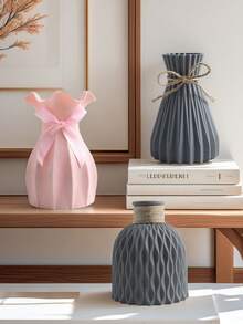 1 Modern Home Decoration Vase Desktop Flower Arrangement Plastic Vase Resistant To Fall And Collision For Decorating Rooms, Bedrooms, Living Rooms, Balconies, Restaurants, Kitchens, Holiday Party Decorations Room Decor Flower Vase Glass Vase