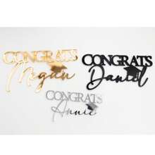 Custom College Graduation Cake Toppers,Congrats Name Acrylic Cake Charm ,Graduation Cake Topper ,Grad Cap Cake Decor ,College Graduation Cake , Gold Cake Topper , 2025 Cake,Perfect Gift For Family & Friends & Classmates.