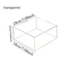 透明亚克力自助餐架，自助餐桌食物展示架，带空心底部的甜点立方体盒，用于派对食物展示，餐饮自助餐展示 - 無色 - 查看 12