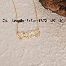 Dây chuyền hình trái tim khắc tên theo yêu cầu (1-5 tên), trang sức hình trái tim, mặt dây chuyền hình trái tim cá nhân hóa, quà tặng cho con gái từ mẹ, dây chuyền nhiều trái tim, quà tặng Ngày của Mẹ, vàng, phong cách, cổ điển, đơn giản, giản dị, dễ thương, lãng mạn tinh tế, kỷ vật hiện đại, dành cho phái nữ. - Nhiều màu - Xem 6