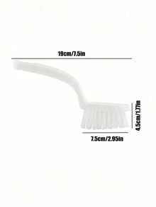 1 件套无盲点浴室清洁刷套装，带迷你瓷砖角刷 - 适用于地板、灌浆线和瓷砖接缝 - 白色 - 查看 7