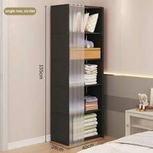 1pc Multipurpose Bookshelf Storage Cabinet, Home Use, Multi-Tier Assemble Combination Bookcase, Minimalistic Bedside Shelf