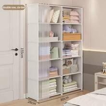 1pc Multipurpose Bookshelf Storage Cabinet, Home Use, Multi-Tier Assemble Combination Bookcase, Minimalistic Bedside Shelf