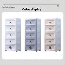 7/6/5/4/3-Layer Drawer Style Storage Cabinet, Large Capacity, Simple Decoration, Easy Installation, Suitable For Home, Living Room, Dining Room, Bedroom, Bathroom, Kitchen - Can Be Used To Organize Clothes, Cosmetics, Jewelry, Bags, Snacks