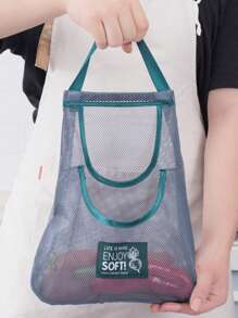 1/2 piezas Bolsa de malla de almacenamiento de cocina versátil - Organizador montado en la pared para frutas, verduras, jengibre y ajo, bolsa de gran capacidad, artículos de almacenamiento y organización de cocina, canastas de malla de cocina ahorradoras de espacio, accesorios de cocina (Revise cuidadosamente el tamaño antes de realizar el pedido)