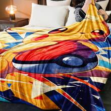 pokemon 1pc Pokemon Series Cartoon Print Flannel Blanket - Soft & Cozy Multipurpose Blanket Suitable For Living Room, Bedroom, Camping And Travel, Suitable For All Seasons, Bedroom Blanket | Cartoon Theme | Warm Blanket