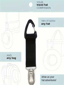 2pcs Travel Cap Clip - Convenient To Hang On Bags, Sturdy Cap Holder, Super Lightweight & Portable, Attachable To Handbags, Backpacks, Pants Waistband, Suitcases, Suitable For Sun Hats & Towels, Essential Accessory For Summer Outings - Perfect For Travel, Commuting, Outdoor Activities