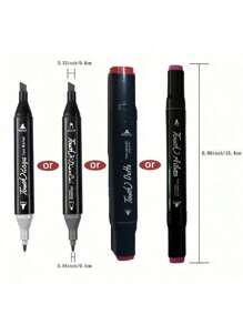 24/48/60/80/168 couleurs Marqueurs à alcool permanents à double pointe, comprenant un diluant incolore, une pointe fine, un ensemble de marqueurs à alcool à double extrémité, convenant aux artistes pour la peinture, le coloriage, le croquis, le marquage multicolore, sac de transport (emballage aléatoire)