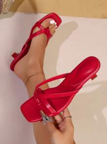 Women High Heel Sandals, Minimalist Comfortable Women Flip Flops, Fashion High Heel Beach Sandals, Summer Thong Sandals