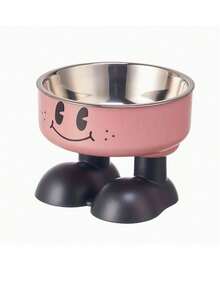 1pcNon-Slip Large Capacity Stainless Steel Pet Bowl – Raised Neck-Protecting Bowl For Dogs And Cats - Multicolor - View 7