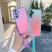 Llavero, funda de teléfono con proceso de electrochapado degradado y antigotas + funda de teléfono completa, compatible con Apple 11/12/13/14/15/16 Pro Max, Galaxy S25/S22/S23/S24+ Plus, A012345/654321/M12345/54321