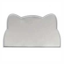 1pc Waterproof Anti-Slip Silicone Pet Food Mat - Grey - View 2