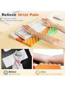 Reposamuñecas para teclado, soporte ergonómico y cómodo para escritorio y hogar - Vistoso - Ver 2