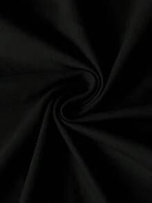 时尚简约个性日式印花圆领短袖T恤 - 黑色 - 查看 7