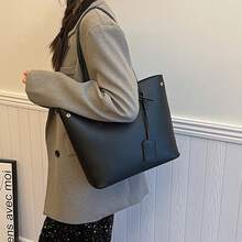 New Arrival Commuter Fashion Simple Tote Bag: Casual Shoulder Mother-Daughter Bag For Women - Black - View 1