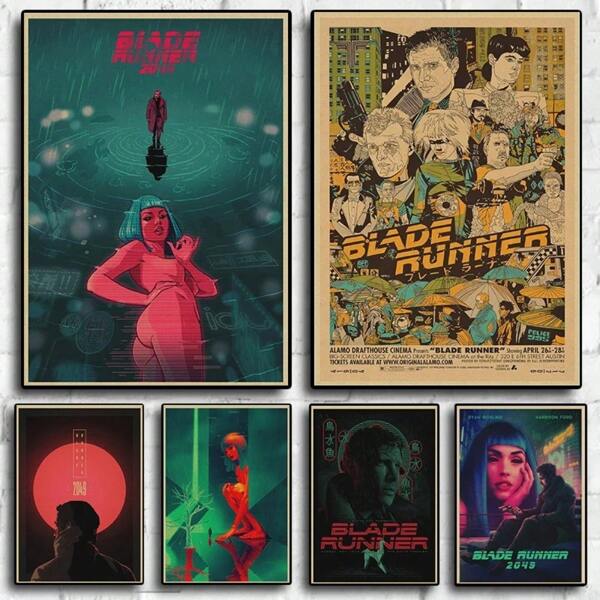1 pezzo cartellone decorativo in tela da parete moderno con opera d'arte vintage del film Blade Runner 2049, ideale per decorare casa, sala, camera da letto, regalo opzionale con cornice