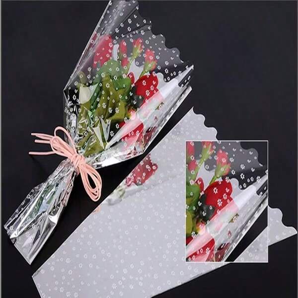 15/30pcs Mourning Flower Bouquet Packaging Bags, Mirror Flower Pattern OPP Multi-Stem Bags, Memorial Fresh Flower Packaging Supplies, Suitable For Anniversary Remembering Loved Ones, Partners, Friends, Commemoration Bouquet Packaging Bags