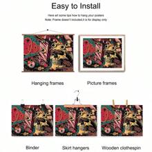 1 pieza Póster de lienzo con ilustración de arte de calavera de dibujos animados con ojos sin marco - Arte moderno retro mural, muy adecuado para decoración de dormitorio, oficina, sala de estar, hogar y dormitorio