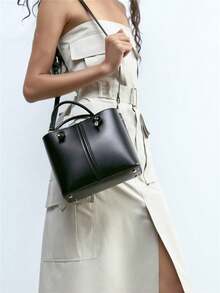 New Urban Casual Bucket Bag - Unique Design, Handheld & Crossbody - Light Green - View 2