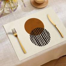 1 Stück/4 Stücke/6 Stücke Tischset für die tägliche Dekoration, Tischsets aus Leinen in gedeckten Farben, schmutzabweisende Tischsets, geeignet für Zuhause, Esszimmer und Restaurant, Tischdekoration, Heimtextilien