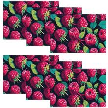 1/4/6/8/12 Piezas Manteles de mesa impresos de lino lavables, almohadillas protectoras de superficie, manteles de mesa de comedor para interiores y exteriores, adecuados para fiestas festivas, decoración de cocina y mesa de comedor