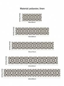 1pc Black & White Geometric Lines Linen Tablecloth/Table Runner, Suitable For Home Dining Room, Indoor Decor, Rectangle Table, Kitchen Cabinet, TV Stand. Romantic Wedding, Outdoor Party, Holiday Party Tabletop Decor, Heat Resistant & Washable