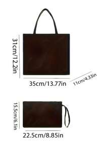 Teacher Appreciation Zipper Bag Combination Storage Bag, Customizable Name Polyester Makeup Bag With "Best Teacher Ever", Lightweight Travel Makeup Storage Bag, Washable Makeup Bag - Black - View 6