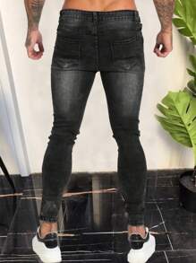 Men's Pocket Distressed Skinny Casual Fashionable Jeans