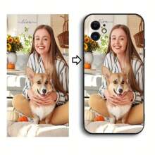 1pc Custom Designed Liquid Soft Silicone Shock Proof Phone Case, Compatible With Apple 16, 15, 14, 13 Plus, Pro, Max, Pro - Ideal As A Mother's Day, Father's Day, Birthday Or Holiday Gift For Family, Friends, Couples, Loved Ones