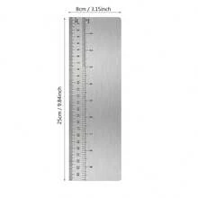 1 Peça Raspador de Bolo de 25cm ou 30cm, Raspador de Bolo de Aço Inoxidável com Escala, Alisador de Bolo, Pente Decorativo de Bolo, Ferramenta de Medição de Bolo e Manteiga Cremosa, Acessório de Cozinha Doméstica - Prata - Visão 10