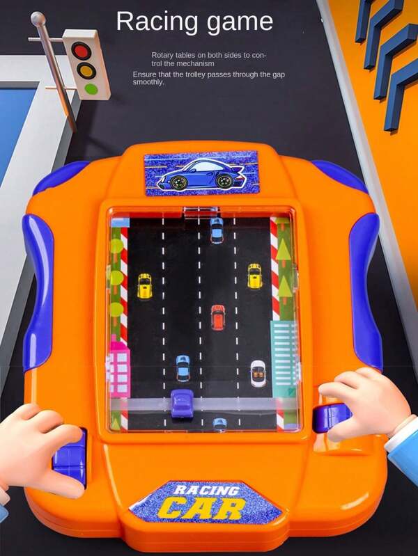 1 pieza Juguete de coche de carrera para niños, consola de juego de aventuras portátil, juguete interactivo, juguete de conducción de automóvil simulado, regalo pequeño para preescolar Desafío de aventura, juego interactivo de padre e hijo de coche de carreras simulado, regalo de cumpleaños/Navidad/Halloween (accesorios aleatorios, la medición hecha a mano puede tener ligeras desviaciones) (los productos de plástico pueden tener pequeños arañazos)