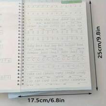 1 Set Includes: 1 Notebook, 1 Pen, 1 Pencil Grip, 5 Refills, 1 Pen Holder - English Handwriting Practice Book With Writing Tools, English Calligraphic Alphabet, Reusable Word Sheets. Hengshui Practice Notebook For High School Students, High Exam Scoring Essays, High School English Pen, Hengshui English Practice Copybook (Random Color/Style) - Christmas, New Year Gift