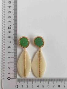 ZAA New Fashion Irregular Geometric Resin Dangle Earrings
